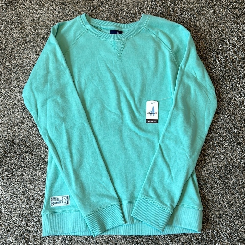 NWT Kids Pamlico Jr. johnnie-O Crew Neck Sweatshirt, Size 12; Color: Island Reef